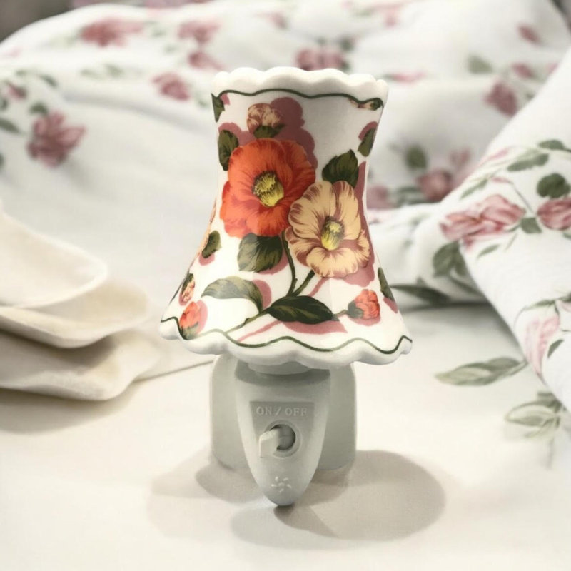 Summer Flowers Ceramic Night Light