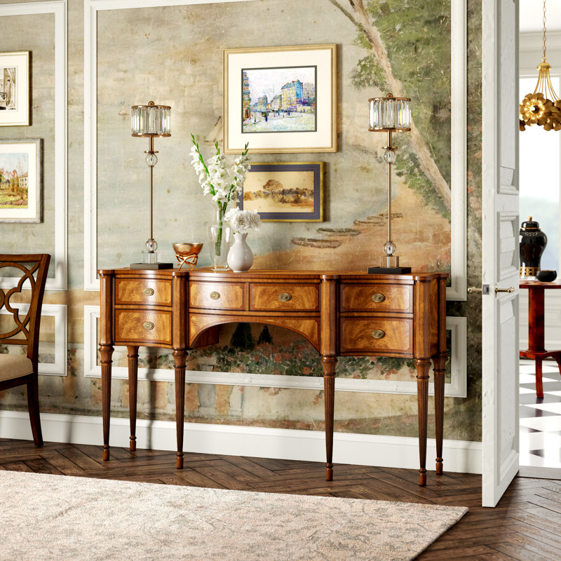 English Cabinet Maker 68'' W Console Table