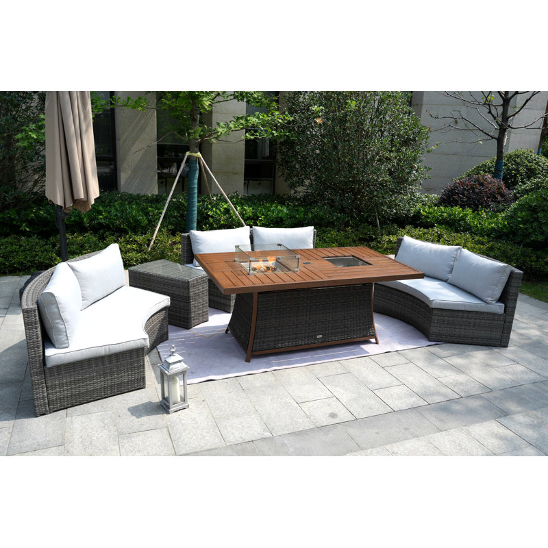 6 - Person Patio Conversation Set with Cushions
