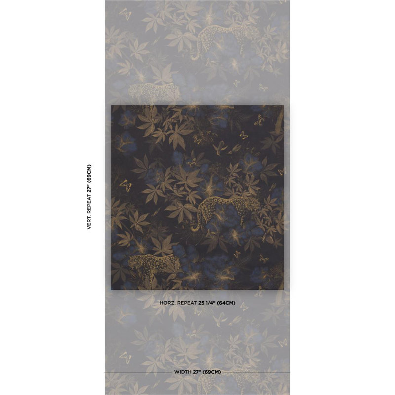 Schumacher X Katie Lyndon Wallpaper Roll, Blue