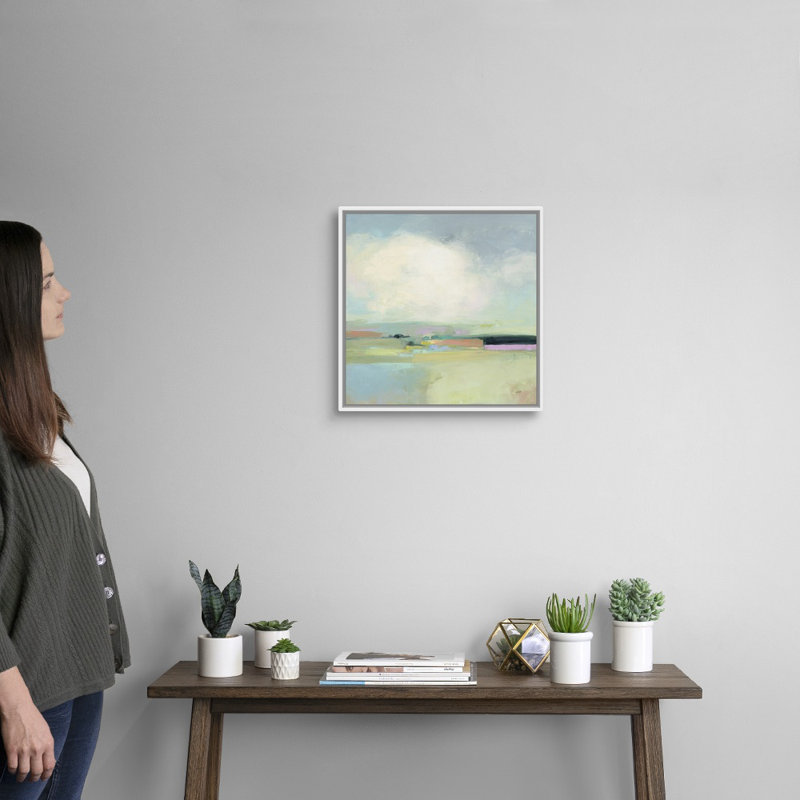 «Colorful Horizon I» par Julia Purinton, reproduction d'art sur toile, H 18 po x l 18 po, Reproduction avec cadre flottant