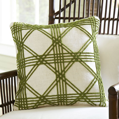 Colonial Williamsburg Lattice Tufted Pillow