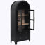 Armoire de salle de bain arquée avec 2 tiroirs, tablettes réglables, porte vitrée-118504692