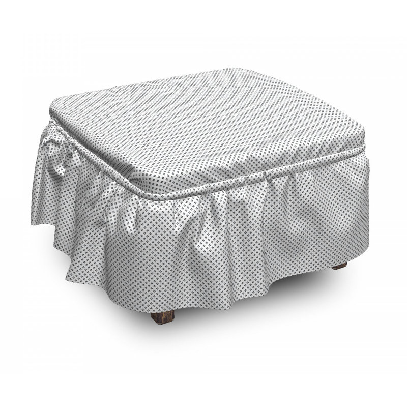 Housse pour repose-pieds rayures et angleed lines
