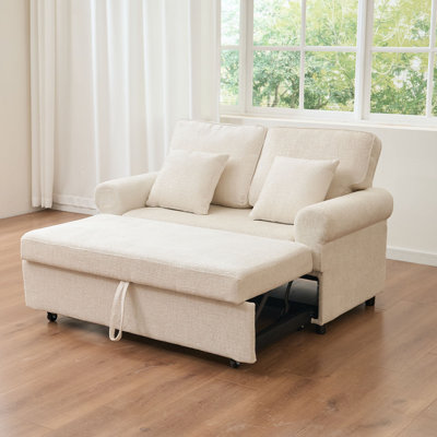 Canapé-lit en chenille avec coussin amovible