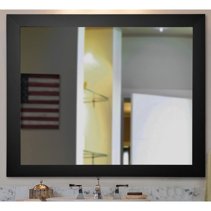 Dematteo Flat Wall Mirror, 32.5" H x 36.5" W