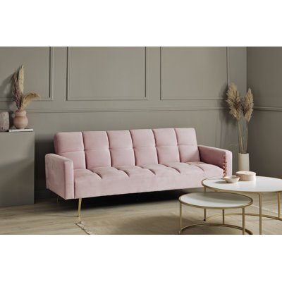 Shiflet 213Cm Velvet Square Arm Sofa