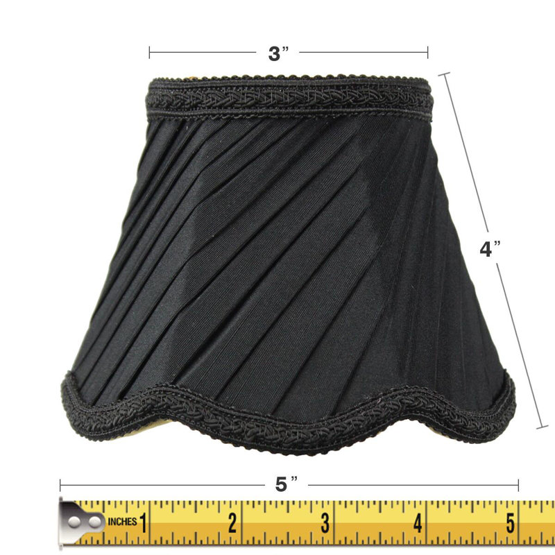 Abat-jour empire en lin H 4 po x l 5 po (attache) de couleur noire
