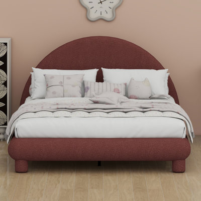 Lit plateforme en tissu Boucle