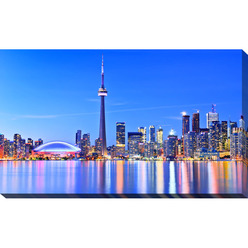 « toronto », reproduction de photo sur toile tendue, H 24 po x l 40 po x P 1 po