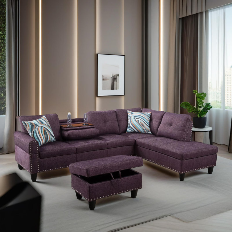 Ensemble de canapé modulaire 3 pièces Amaranth, Orienté à droite
