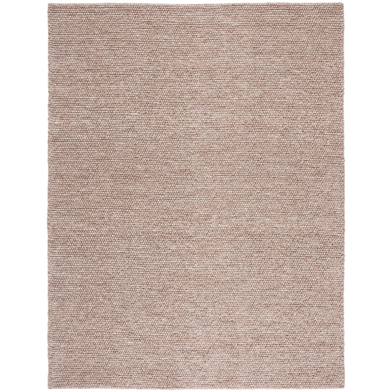 Tapis brun fait à la main Elle, Rectangulaire 8 pi x 10 pi