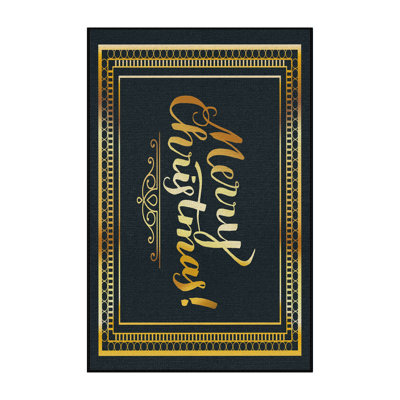 Tapis bleu Christmas