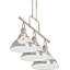 Luminaire suspendu pour îlot de cuisine 3 lumières à DEL intégré en nickel brossé avec bols en forme de cloche-2056130897