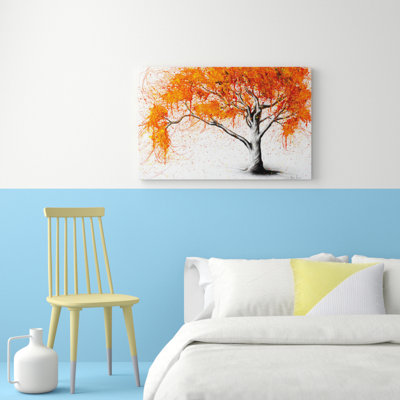 Autumn Flames 1 Piece Wrapped Canvas Painting