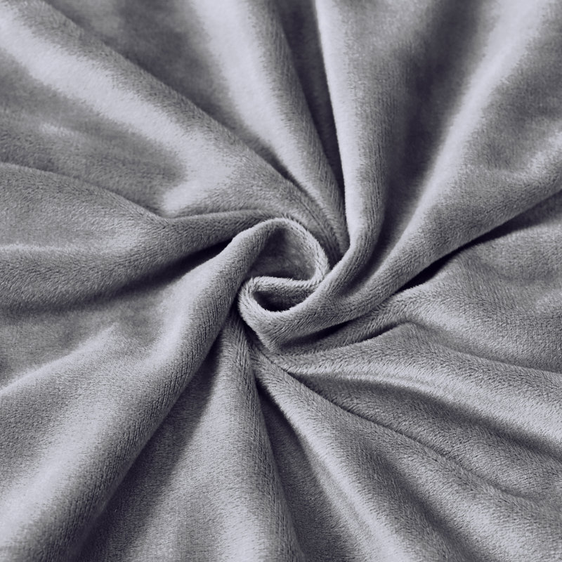 Housse pour canapé à coussins carrés/rectangulaires, Mélange de polyester gris