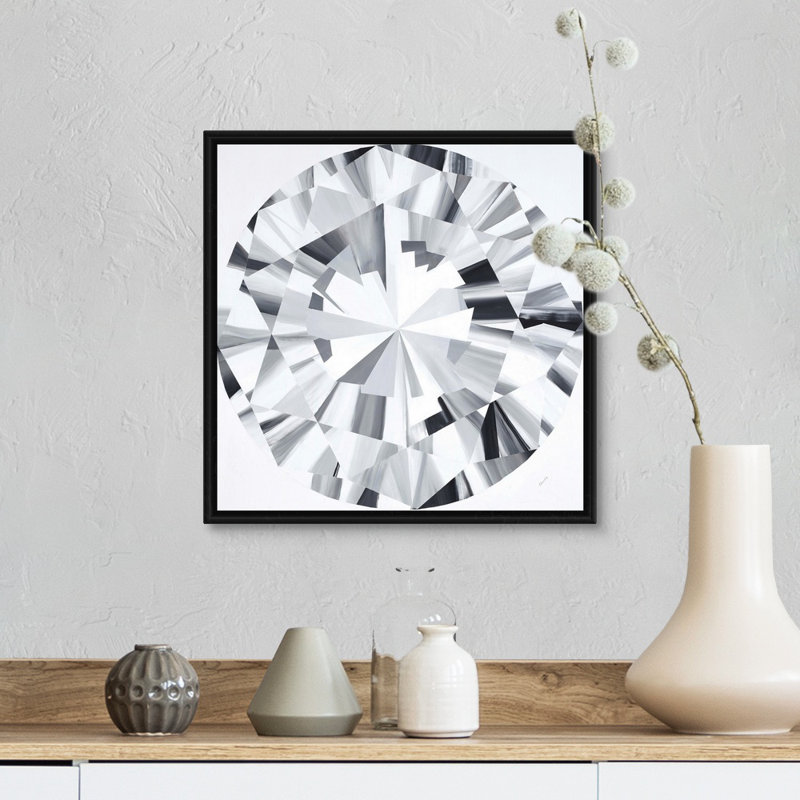 Royal Jewels I - reproduction sur toile, H 14 po x l 14 po x P 1,75 po, Cadre flottant noir