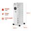 Igenix 1500W Oil filled Radiator White