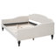 Lit de jour double capitonné capitonné, beige
