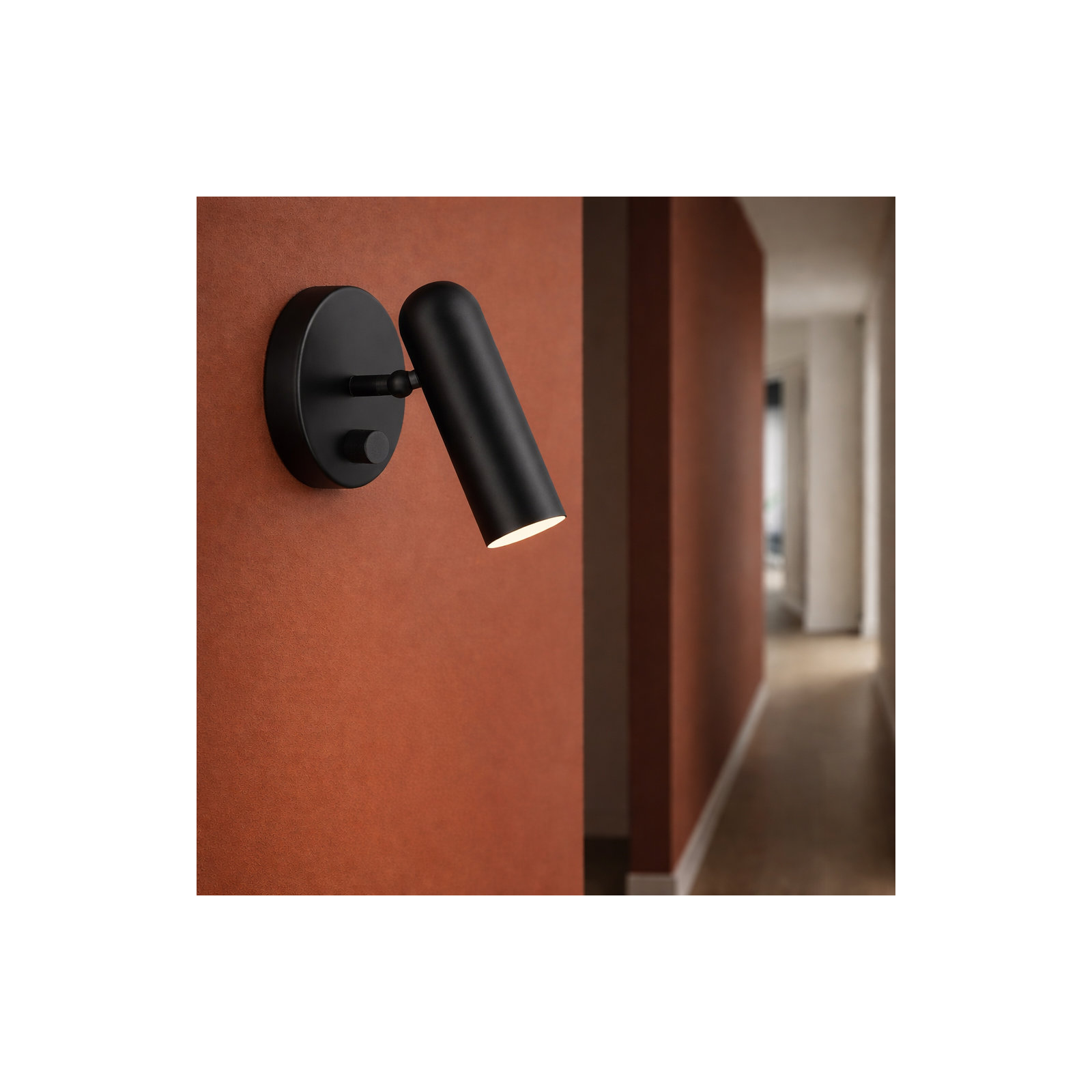 Arla Single Light Dimmable LED Wall Sconce, Black