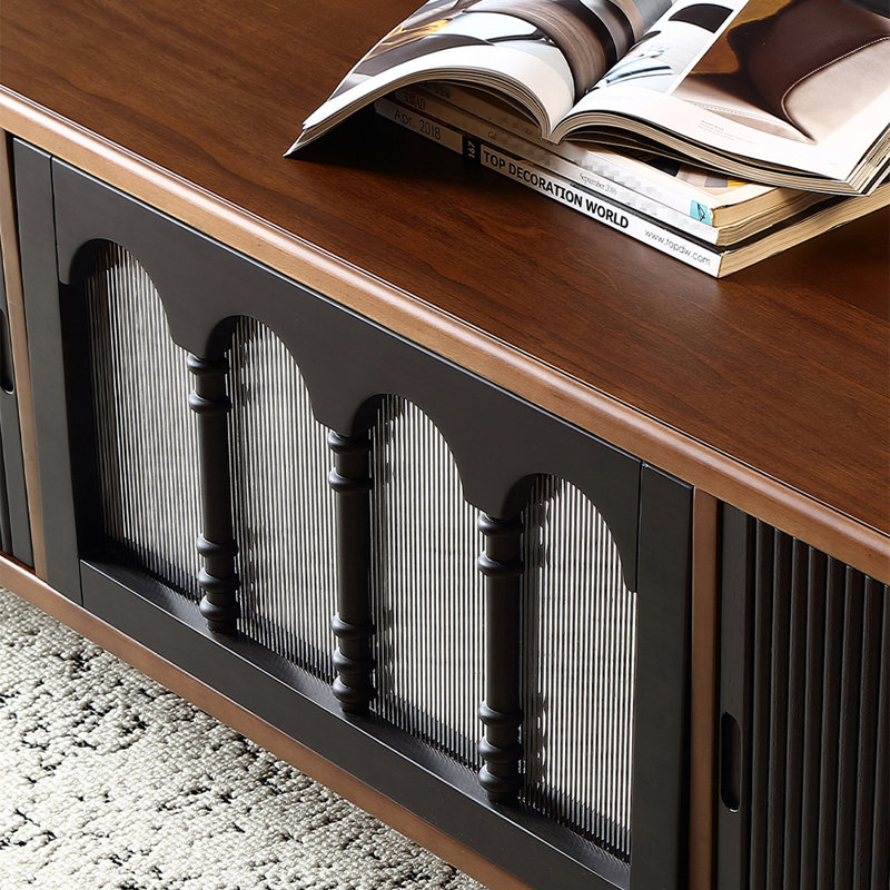 Meuble télé rétro de style américain, 66.14"