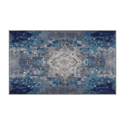 Tapis gris lavable à la machine