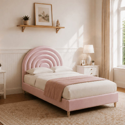 Halis Upholstered Scalloped Bed