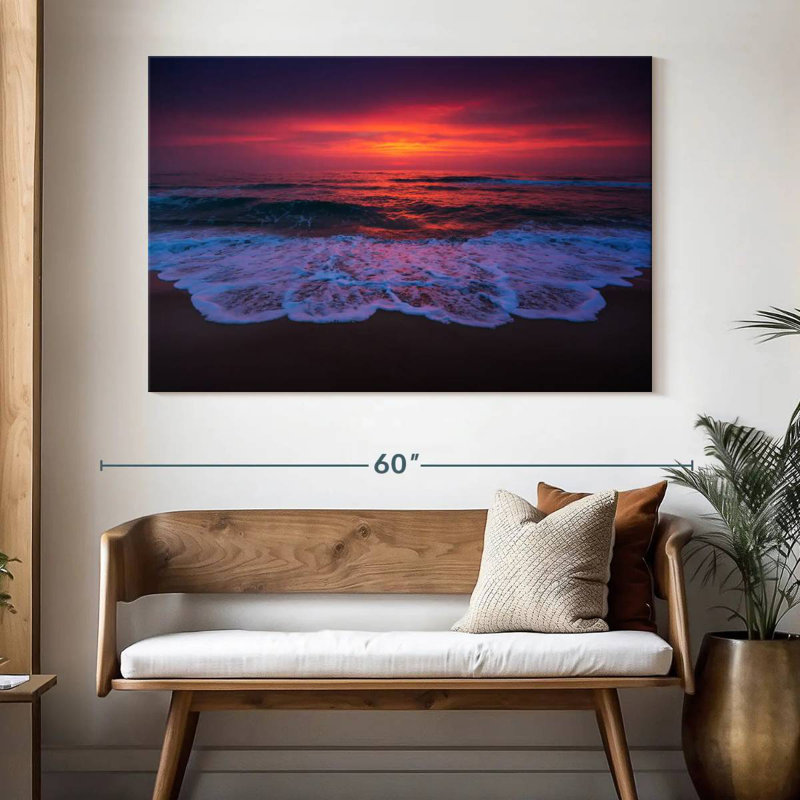 Gillard Beach Sunrise Waves, H 34 po x l 51 po