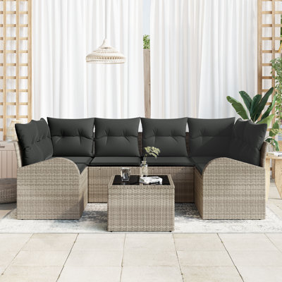 234cm Wide Patio Sofa with Cushions