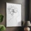 Croquis floral Fashion I, reproduction encadrée - bois massif 47177-716683645