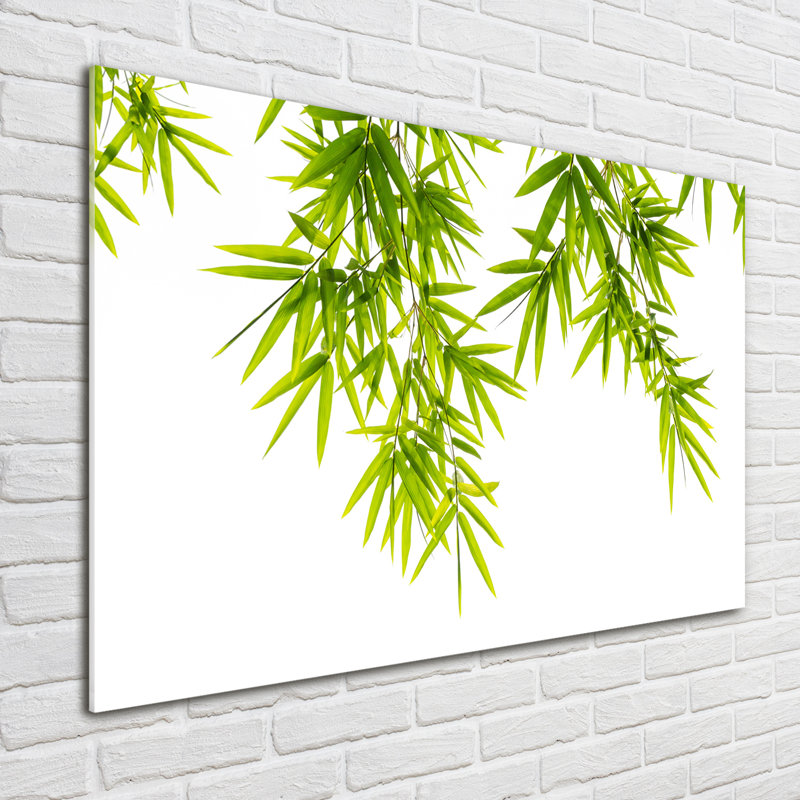 Bamboo Leaves - No Frame Print on Glass