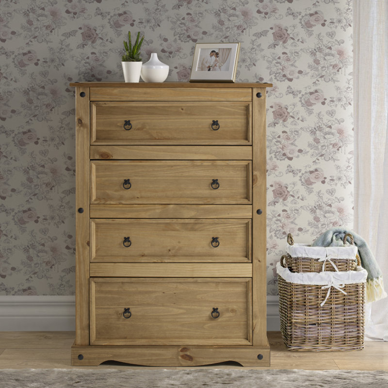 Aadhvik 36.22'' W 4 - Drawer Dresser, Antique Brown