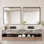 Miroir de meuble-lavabo carré 36 po x 36 po avec cadre en métal scellé, noir