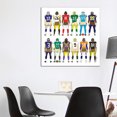 Football Butts - Wrapped Canvas Print