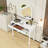3-Drawer Wooden Makeup Desk with Mirror