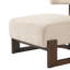 Fauteuil lounge Solven de style moderne du milieu du siècle, sans accoudoirs, avec piètement en bois courbé et coussin de dossier cylindrique, idéal pour le salon ou le coin lecture.-135338027-135338026