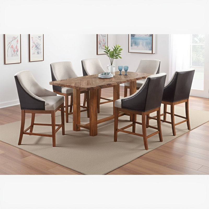Table de salle à manger Elsie, 35" H x 71" W x 35" D