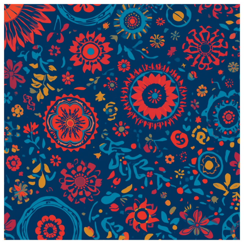 Floral Mandala Pattern Blankets, 60in W x 80in H