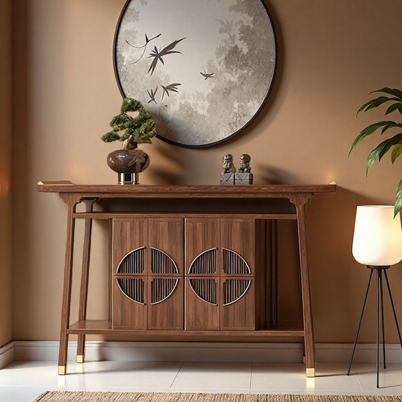 Nouvelle table d'entrée de style chinois, H 35,4 po x l 55,1 po x P 15 po