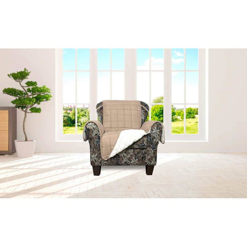 Housse réversible pour fauteuil Sherpa, Taupe