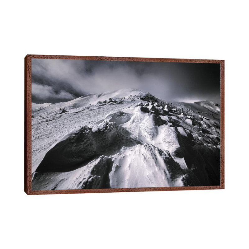 Winter In Japan VI by Daisuke Uematsu - Print on Canvas, 66.04cm H x 101.6cm W x 3.81cm D, Classic Brown Wood Framed