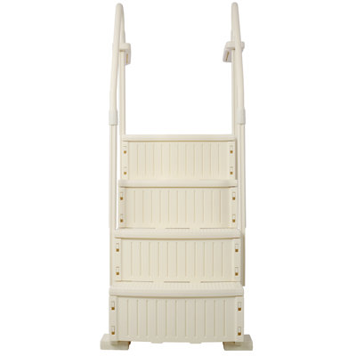 Heavy-Duty 4-Step Above Ground Pool Ladder with Handrails – Sturdy 400lbs Safety Entry System