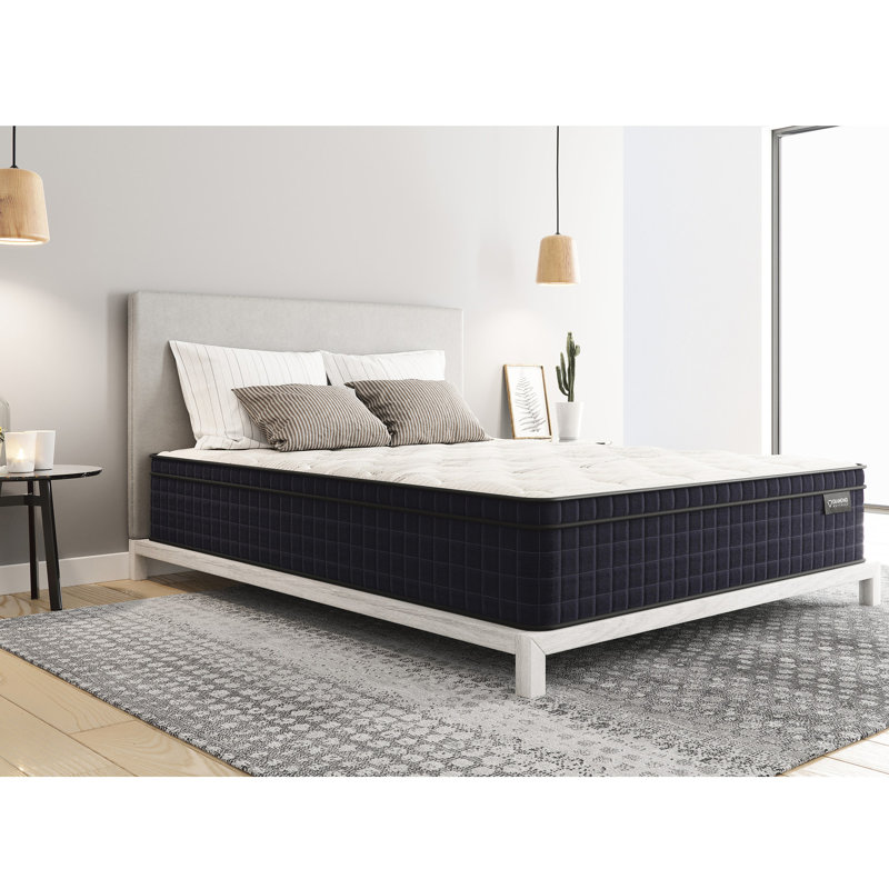 12.5" Medium Feel Bed Mattress Twin Copper , White Mattress,, Twin, 12.42"