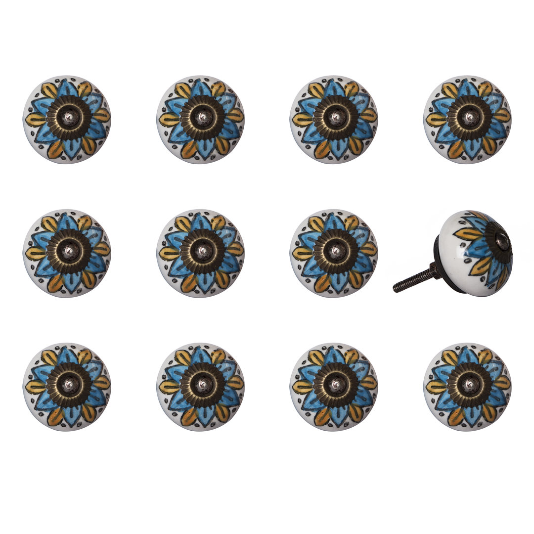 Colaluca 1 1/2" Diameter Mushroom Knob (Set of 12) Bungalow Rose