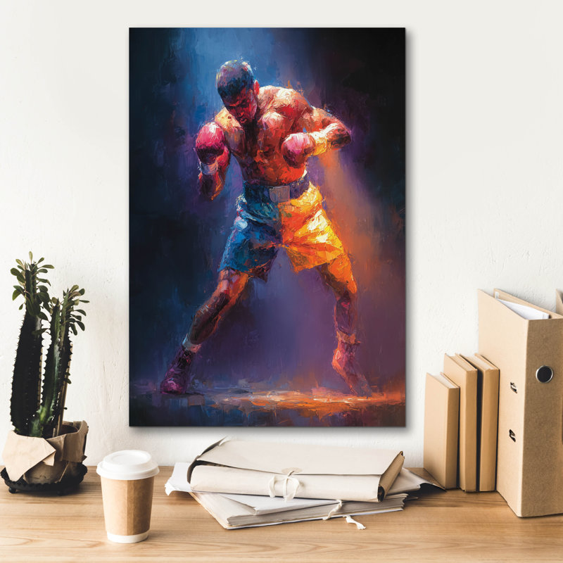 Toile épique Graffiti «Boxing Legend 2» par Ann Klee, 18 po x 26 po, H 26 po x l 18 po