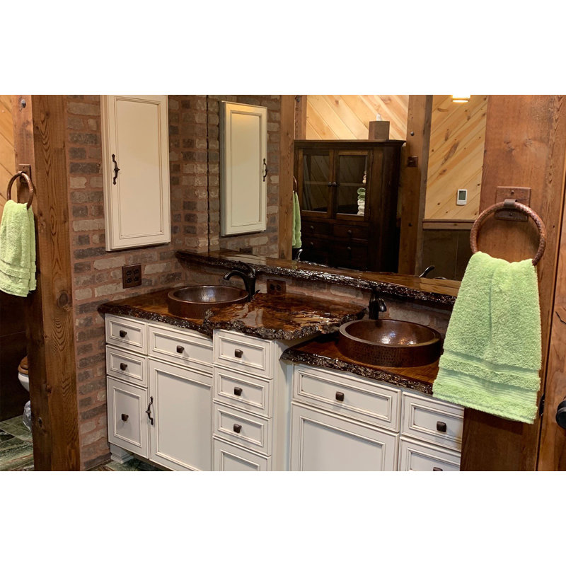 7" Hammered Copper Towel Ring