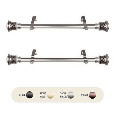 Tringle à rideaux simple réglable de 12 po à 20 po Fuquan