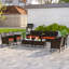 Ensemble de 8 meubles de patio avec coussins lavables et table basse en verre trempé-1041614319