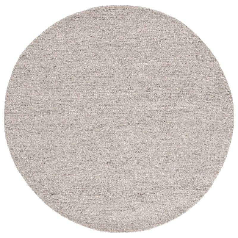 Bryse Hand Tufted Wool Pile Solid Color Rug, Round 6'