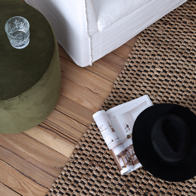 River Geometric Area Rug in Brown/Black, Runner 2'7" x 13'1"